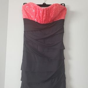 Boutique coral sequined dress
